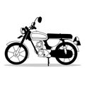 vintage motorcycle silhouette illustration that is very elegant and classic