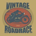 Vintage Motorcycle sport label Royalty Free Stock Photo