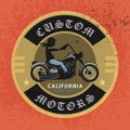 Vintage Motorcycle sport label Royalty Free Stock Photo