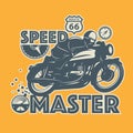 Vintage Motorcycle sport label Royalty Free Stock Photo