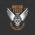 Vintage motorcycle t-shirt graphics. Vector illustration. Royalty Free Stock Photo