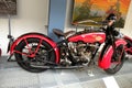 Vintage motorcycle in the technical Museum in Prague 2