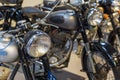 Vintage motorcycle - technology background Royalty Free Stock Photo