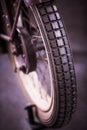 Vintage motorcycle wheel Royalty Free Stock Photo