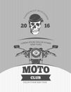 Vintage Motorcycle, World Bikers Festival, Race Vector Poster Template