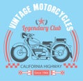 vintage motorcycles t shirt print vector art