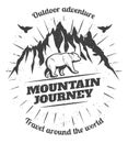 Vintage Mountain Travel Logo