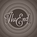 Vintage movie ending screen Royalty Free Stock Photo