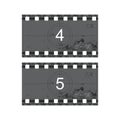 Vintage movie film strip with countdown border vector Royalty Free Stock Photo