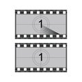 Vintage movie film strip with countdown border vector Royalty Free Stock Photo