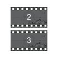 Vintage movie film strip with countdown border vector Royalty Free Stock Photo