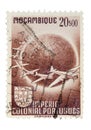 Vintage Mozambique Postage Stamp Royalty Free Stock Photo