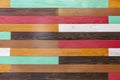 Vintage multi-colored wooden wall pattern and seamless