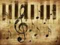 Vintage musical piano background Royalty Free Stock Photo