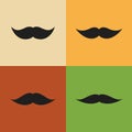 Vintage Mustache Designs Vector Clip-Art Royalty Free Stock Photo