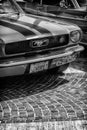 vintage mustang old car in historical exposure in fano