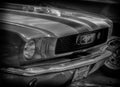 vintage mustang old car in historical exposure in fano