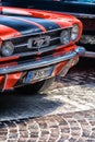 Vintage mustang old car in historical exposure in fano lido summer 2018