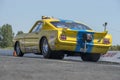 Vintage mustang on the track