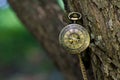 Vintage mystery retro watch outdoor. Time concept