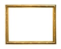 Vintage narrow wooden painting frame cut out Royalty Free Stock Photo