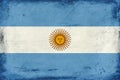 Vintage national flag of Argentina background