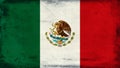 Vintage national flag of Mexico background