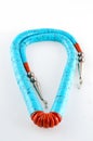 Vintage Native American Sterling Silver and Hand Rolled Turquoise Graduated Heishi Bead Necklace.