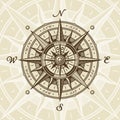Vintage nautical compass rose Royalty Free Stock Photo