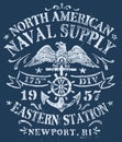 Vintage Nautical Design For Apparel