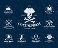 Vintage Nautical Labels Or Design Elements With