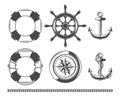 Vintage nautical, marine objects Royalty Free Stock Photo