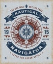 Vintage Nautical Navigator Typography