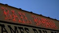 Vintage Neon Bail Bonds Sign on Building Front Royalty Free Stock Photo