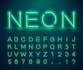 Vintage, neon font. Royalty Free Stock Photo