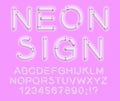 Vintage, neon font. Royalty Free Stock Photo