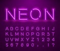 Vintage, neon font. Royalty Free Stock Photo