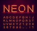 Vintage, neon font. Royalty Free Stock Photo