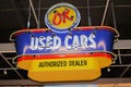 Vintage Neon Used Car Hanging Sign