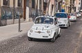 Vintage and new Fiat 500 Abarth Royalty Free Stock Photo