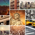 Vintage New York Collage Royalty Free Stock Photo