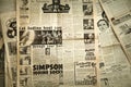 Vintage news paper background, London