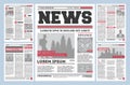 Vintage newspaper journal vector template