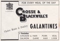 Vintage newspaper / magazine advert for `Crosse & Blackwell`s Galantines`` 1930s