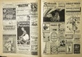 Vintage newspaper, old-fashioned advertising content from antique German magazine