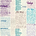 Vintage newspaper pattern Royalty Free Stock Photo