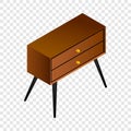 Vintage night stand icon, isometric style Royalty Free Stock Photo