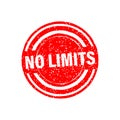 Vintage no limits stamp, great design for any purposes. Vector isolated illustration