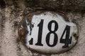 Vintage Number Door Closeup Numbers Sign Home