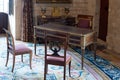 Vintage office room of the old medieval castle of Bellver Castle in Mallorca, Spain